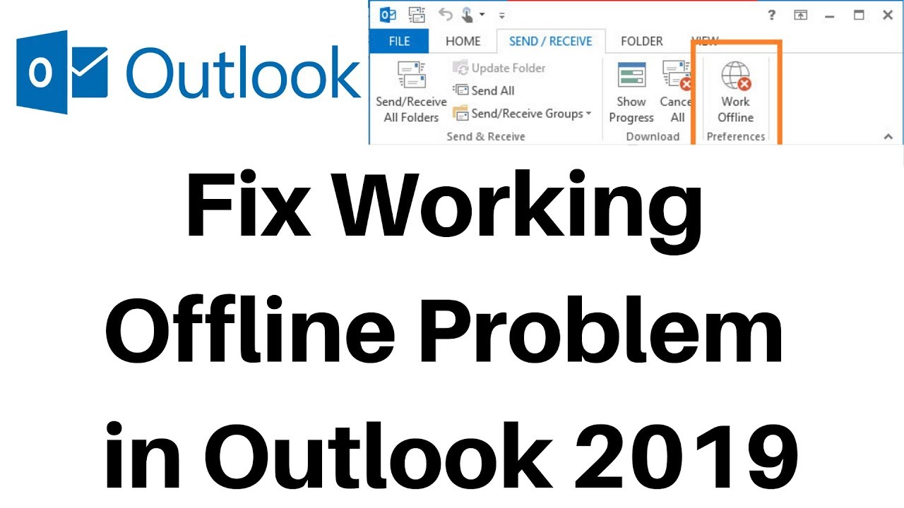work offline is checked outlook for mac 2016